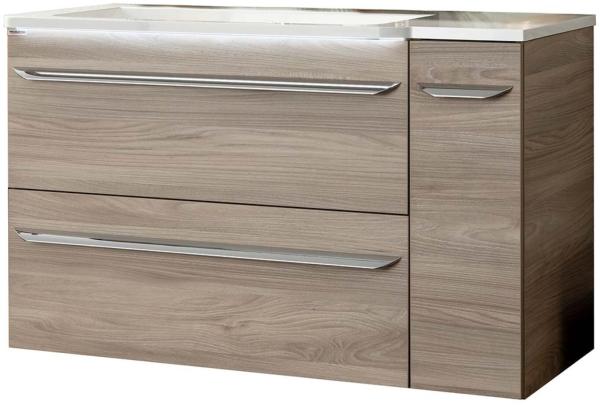 Fackelmann LUXOR Badmöbel Set 3-teilig 100 cm, Braun + Unterschrank rechts