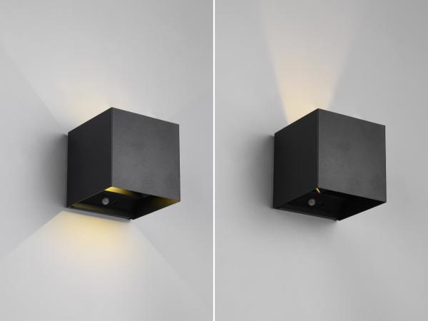 2er SET Akku Wandleuchte mit Bewegungsmelder für Innen & Außen, zum Kleben