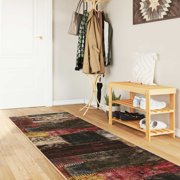 vidaXL Teppichläufer MARSA Mehrfarbig 100 x 400 cm Polyester und PVC 42023254