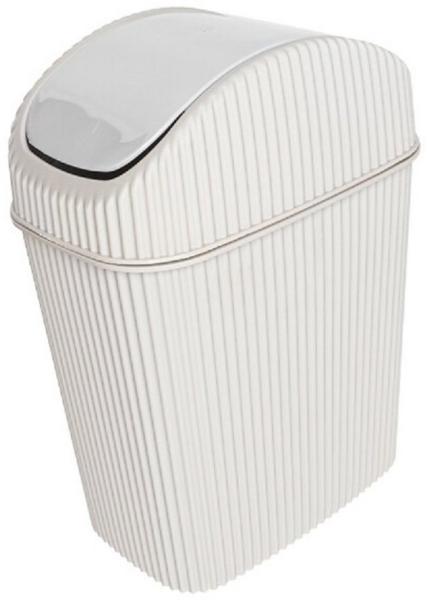 HATEX Kompakter Kosmetikeimer 2,5 Liter mit Schwingdeckel – Praktisch und stilvoll entsorgen Beige