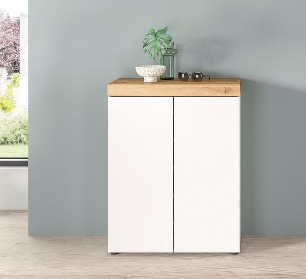 OTTO home Schuhschrank MAMBO, TOPSELLER!, Breite 77cm, stehend & hängend, push-2-open (1-St, 2 farbige Ausführung) Schuhschrank, Schuhkommode, Flur, Diele