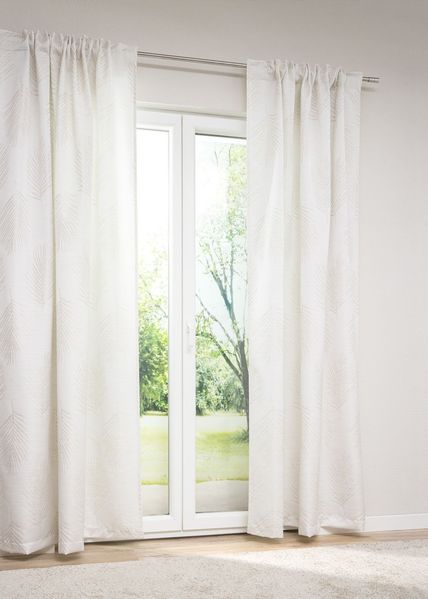 Lysel - Dekoschal Ejeda #1W in den Maßen (B x H): 146cm x 245cm in Elfenbein/beige