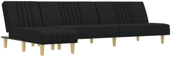 vidaXL Schlafsofa in L-Form Schwarz 255x140x70 cm Stoff 3157237