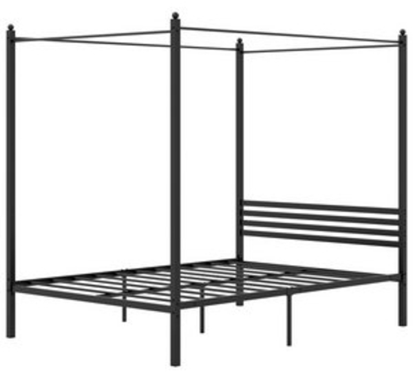 KOMFOTTEU Metallbett, Himmelbett Doppelbett mit Unterbett-Stauraum, bis 300 kg Bild 6