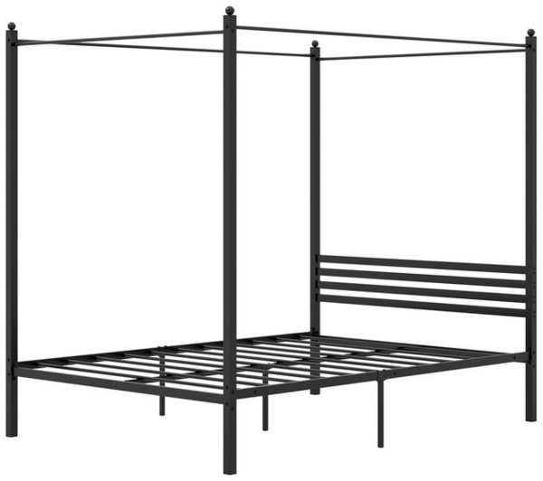 KOMFOTTEU Metallbett, Himmelbett Doppelbett mit Unterbett-Stauraum, bis 300 kg Bild 4