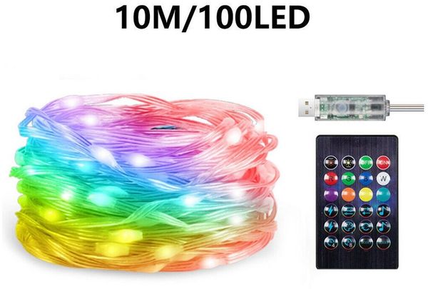 PRIISF LED-Lichterkette Lichtschlauch Lichterschlauch Programmierbar USB RGB Streifen Xmas, App Controller Bluetooth Musik Sync Lampe DIY Weihnachten
