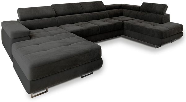 Masseno Ecksofa CASONE mit Schlaffunktion U-Form, Sofa mit Bettkasten