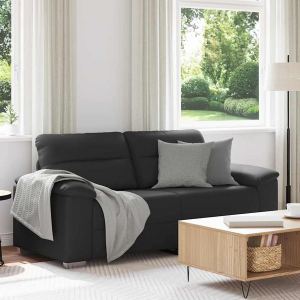 vidaXL 2-Sitzer-Sofa Schwarz 180x81x84 cm Kunstleder 4105343