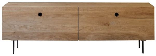 Tikamoon TV-Schrank Jeanne TV Schrank aus massivem Eichenholz 160 cm