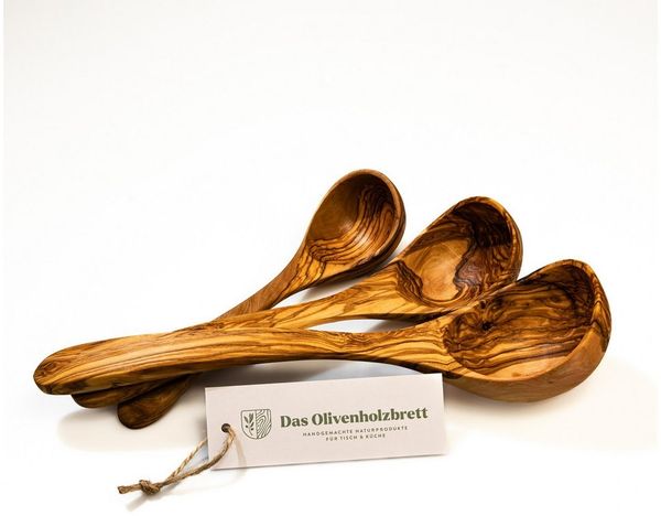 dasOlivenholzbrett Schöpflöffel Set Schöpflöffel aus Olivenholz, alle Größen