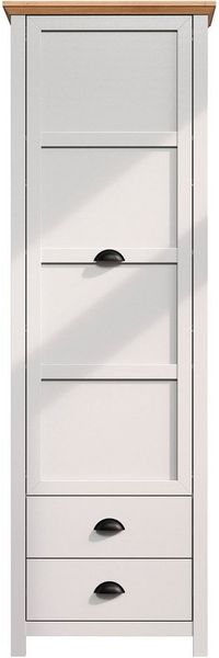 Home affaire Garderobenschrank Herzwill Kleiderschrank, grau, Eiche, Kleiderstange, B/H/T ca.: 65/201/41 cm