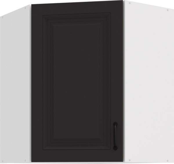 Eckhängeschrank 60x60 cm Stilo Grau Küchenzeile Küchenblock Küche Landhaus