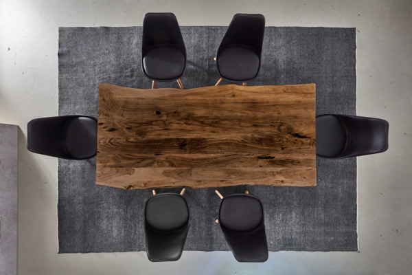 Esstisch Baumkante Akazie Nussbaum 240x100 cm silber TABEA 528737 Bild 3