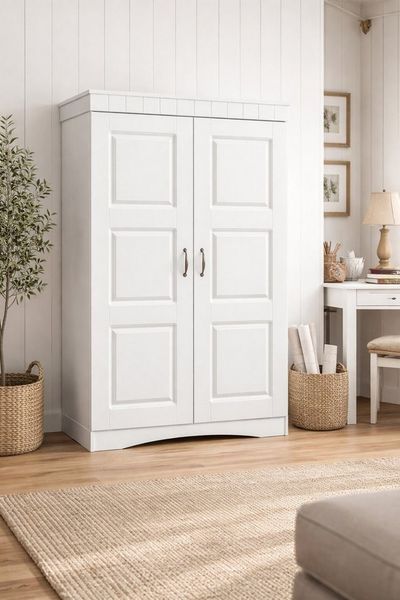 bv-vertrieb Aktenschrank Aktenschrank 78 x 36 x 124 Büroschrank Landhausstil weiß mdf dekor #443