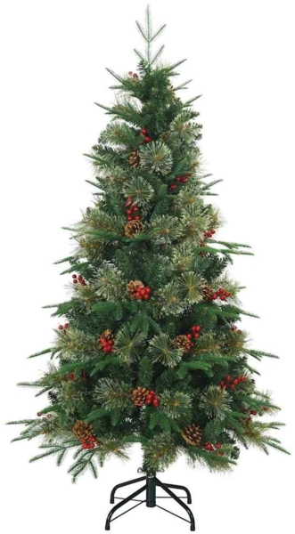 vidaXL Künstlicher klappbarer Weihnachtsbaum Grün 120 cm PE und PVC 3397397 Bild 4