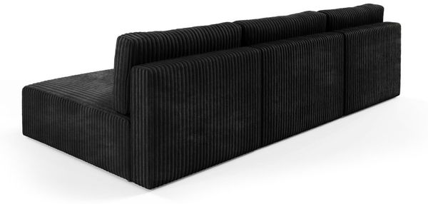 Wohnlandschaft Sofa mit Schlaffunktion NATALIA in Stoff Tilia Schwarz Bild 4