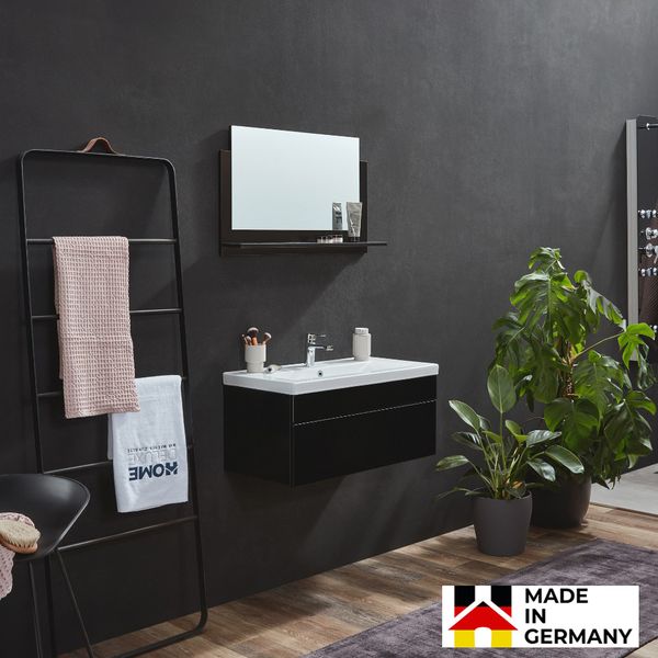 HOME DELUXE Badmöbel-Set 'WANGEROOGE BIG - M' Schwarz