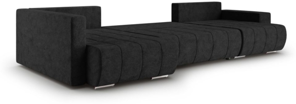 Wohnlandschaft Schlafsofa ARMANDA in Stoff Blur Schwarz langer Schenkel Links Bild 3