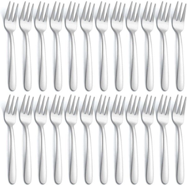 Kuchengabel Set Dessertgabel Set 24 Stück Edelstahl Spülmaschinenfest 14,5cm
