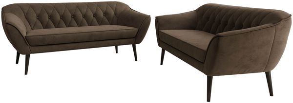 Wohnzimmerset Möbelset PIRS 3-3, Armlehnen, Wellenfederung, schwarze Füße, Dreisitzer Sofa, Polstermöbel Set - Hellgrau Velvet Bild 7