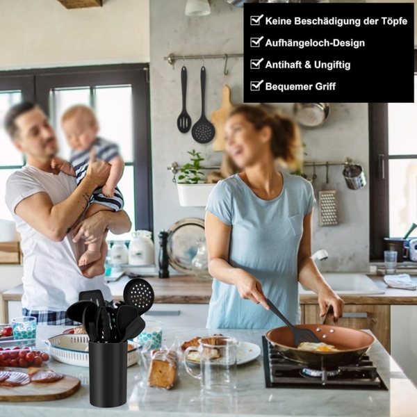 Joyfair 25tlg. Silikon Küchenutensilien Set Antihaft Spülmaschinenfest Bild 7