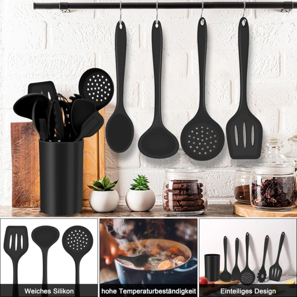 Joyfair 25tlg. Silikon Küchenutensilien Set Antihaft Spülmaschinenfest Bild 3