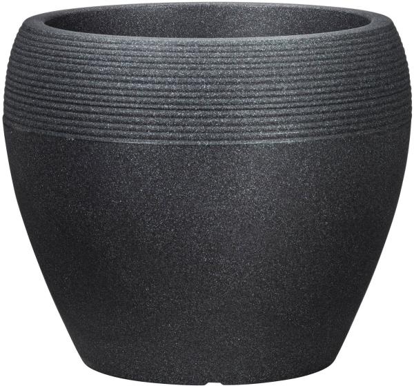 Scheurich Pflanzgefäß Lineo Ø 30 x 24,1 cm schwarz granit