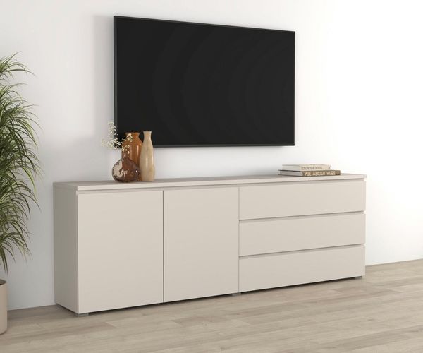 OTTO home Sideboard Modo, Breite 200 cm, moderne grifflose Kommode 2Türen/3 SK, Schubladenkommode mit viel Stauraum, Einlegeböden verstellbar