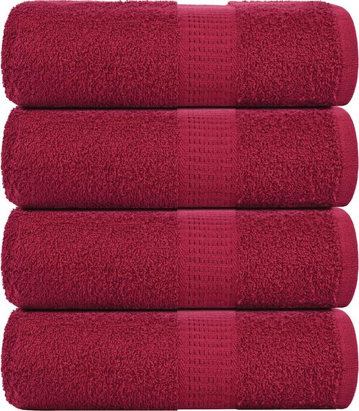 vidaXL Waschtücher FROGN 4 Stk. Bordeaux 30x30 cm 360 g/m² 136729