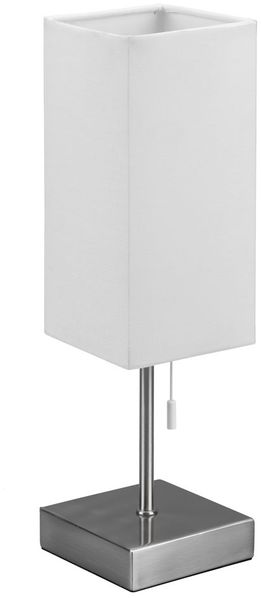 2x Tischleuchte, Metall, Stoff, Ladefunktion, Zugschalter, H 35 cm Bild 6