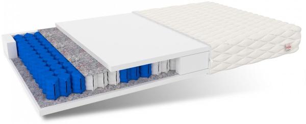 Matratze 120x200 Taschenfederkern TREVISO 7 Zonen H3 17 cm Polyurethanschaum JERSEY
