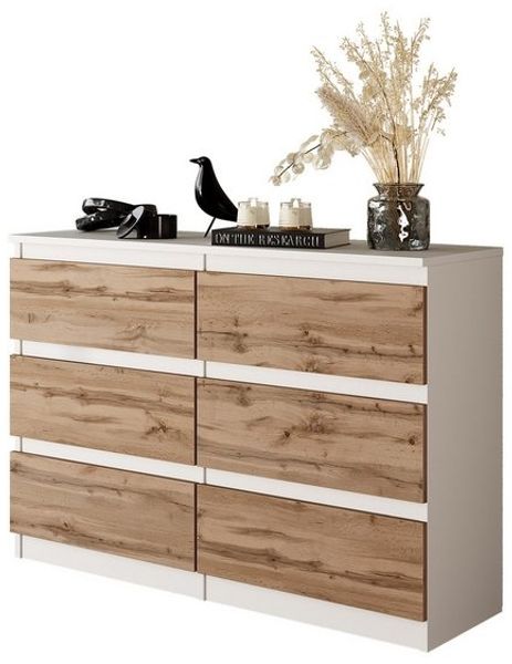 Furnica Kommode 6 Schubladen, Sideboard, Schubladenschrank Breite 100cm Höhe 71cm Bild 4