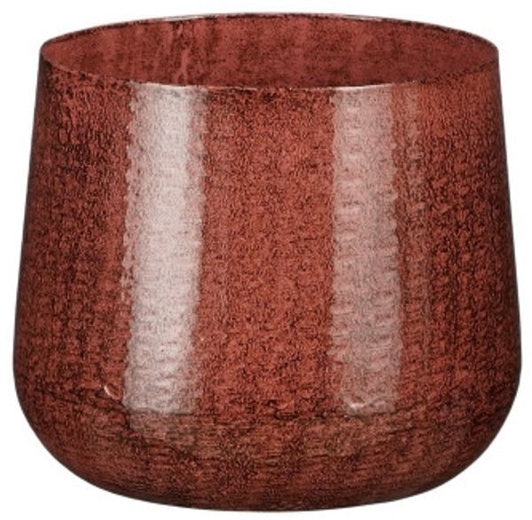 Mica Decorations Blumentopf Eisen Benson Ø 12 x 10 cm dunkel rot