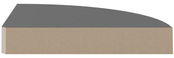 vidaXL Eck-Schweberegale 2 Stk. Hochglanz-Grau 25x25x3,8 cm MDF 323893 Bild 5