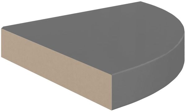 vidaXL Eck-Schweberegale 2 Stk. Hochglanz-Grau 25x25x3,8 cm MDF 323893 Bild 4