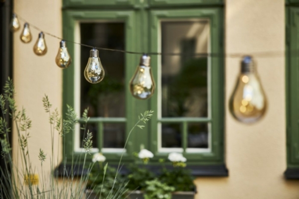 LED Glühbirnen Lichterkette -Glow', outdoor, Netzbetrieb, rauchiges Grau, 3,6m Bild 2