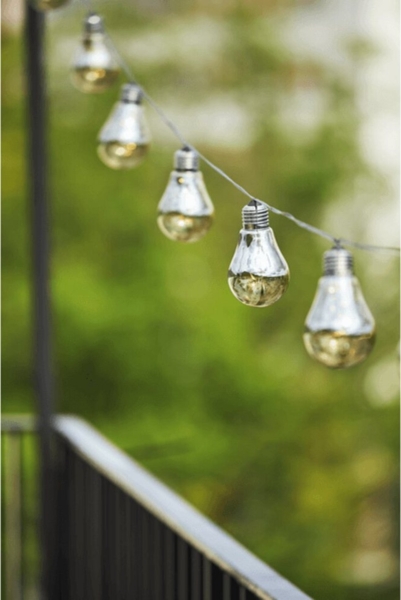 LED Glühbirnen Lichterkette -Glow', outdoor, Netzbetrieb, rauchiges Grau, 3,6m Bild 3