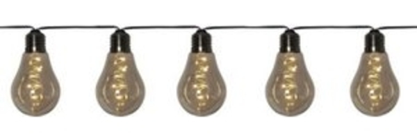 LED Glühbirnen Lichterkette -Glow', outdoor, Netzbetrieb, rauchiges Grau, 3,6m Bild 6