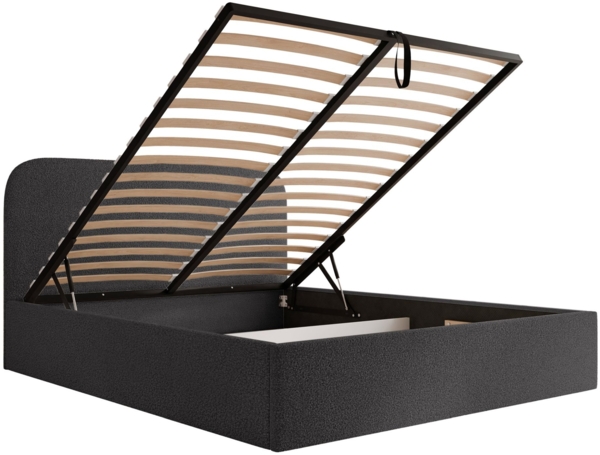 Selsey 'Sonvivo' Polsterbett mit Bettkasten, Bouclé, graphit, 140x200 Bild 4