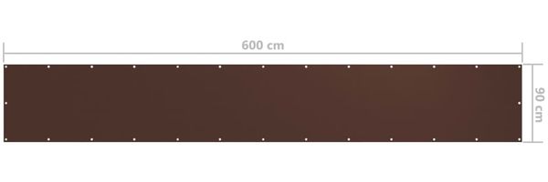 vidaXL Balkon-Sichtschutz Braun 90x600 cm Oxford-Gewebe 135075 Bild 5