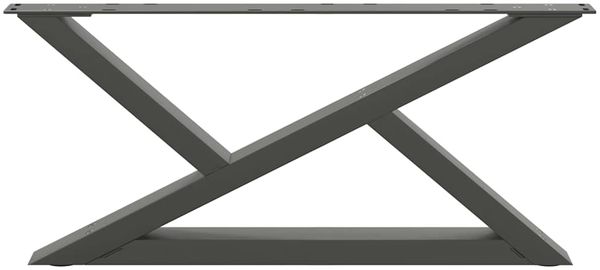 vidaXL Couchtischbeine 2 Stk. Anthrazit 70x(30-31,3) cm Stahl 4012694 Bild 5