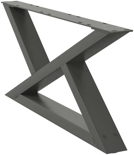 vidaXL Couchtischbeine 2 Stk. Anthrazit 70x(30-31,3) cm Stahl 4012694 Bild 4