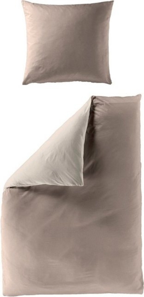 BIERBAUM Wendebettwäsche Modern Uni in Gr. 135x200, 155x220 oder 240x220 cm, Renforcé, 2 teilig, Modernes Unidesign: Schlichte, elegante Optik für jedes Schlafzimmer Bild 4