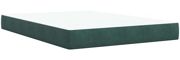 vidaXL Boxspringbett mit Matratze Dunkelgrün 160x200 cm Samt 3290097 Bild 10