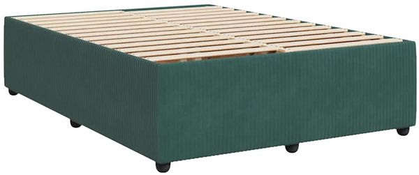 vidaXL Boxspringbett mit Matratze Dunkelgrün 160x200 cm Samt 3290097 Bild 9