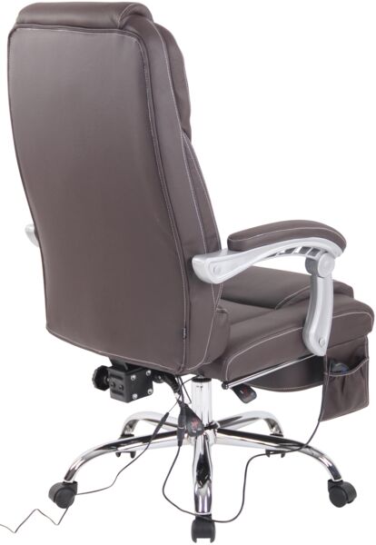 CLP 'Pacific' Bürostuhl mit Massagefunktion, Echtleder braun, max. 150 kg Bild 9