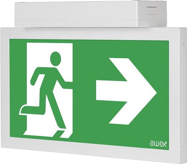 AWEX Notleuchte INFINITY II AC LED 1W 3h Zweimodus grau IF2ACS/1W/CSA/PT/GR - IF2ACS/1W/CSA/PT/GR