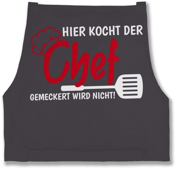 Shirtracer Kochschürze Hier kocht der Chef gemeckert wird nicht I Geschenk Kochen I Hobbykoch, (1-tlg), Kochschürze Herren Männer