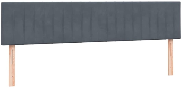 vidaXL Boxspringbett mit Matratze Dunkelgrau 200x210 cm Samt 3318298 Bild 6