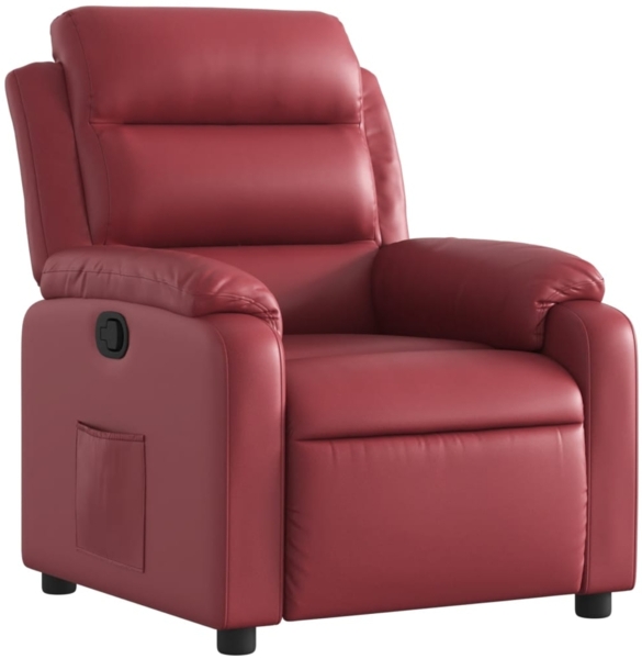 vidaXL Relaxsessel Weinrot Kunstleder 373490